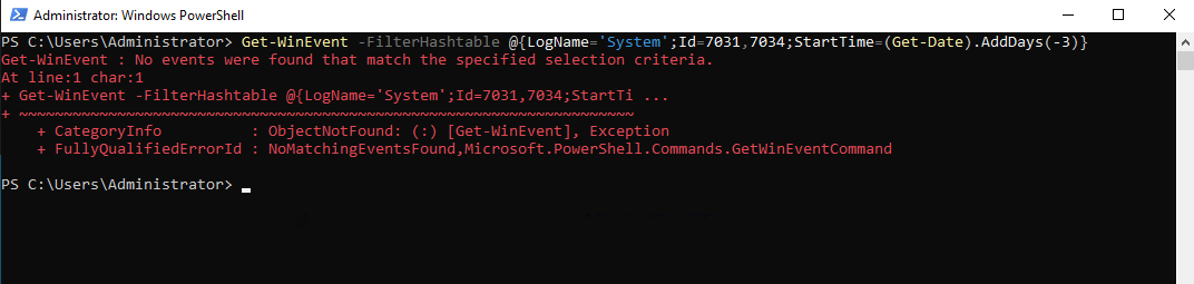 Service crash event analysis